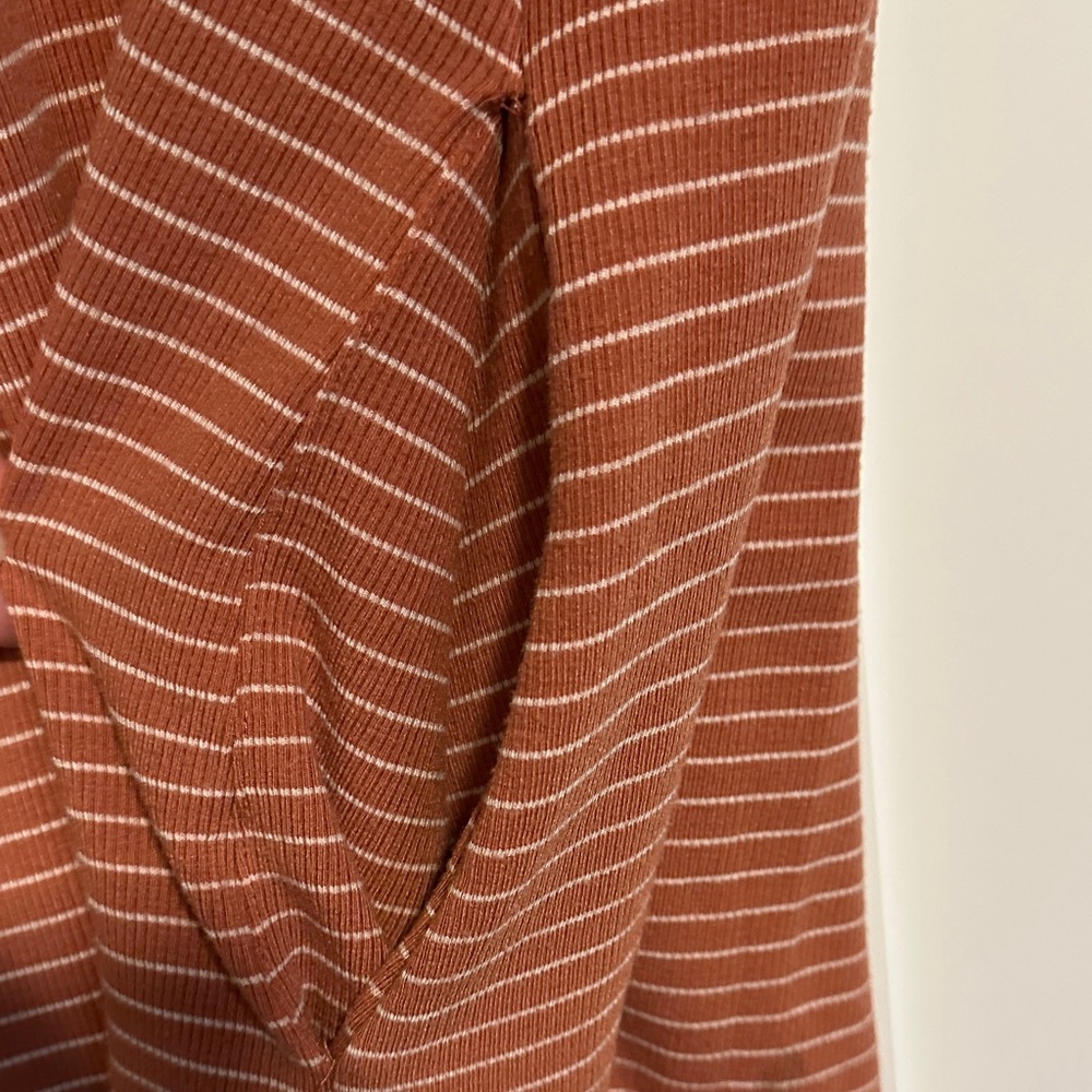 Hem & Thread Rust Striped Mini Dress - Picture 5 of 5